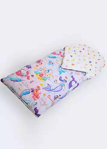 Happy Linen Co. Magical Mermaids Reversible Sleeping Bag | Kaleidoscope