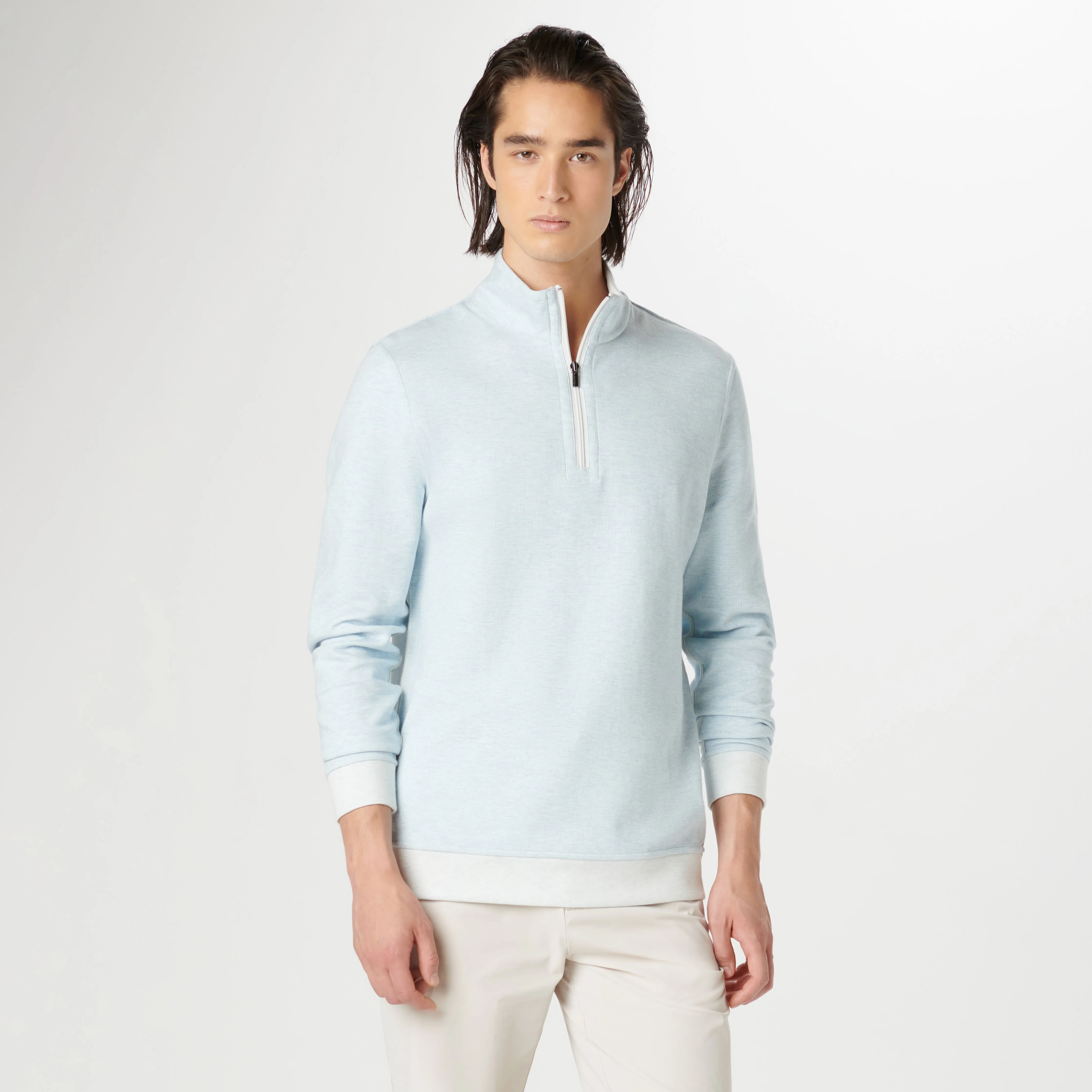 Hound's Tooth Quarter Zip Pullover