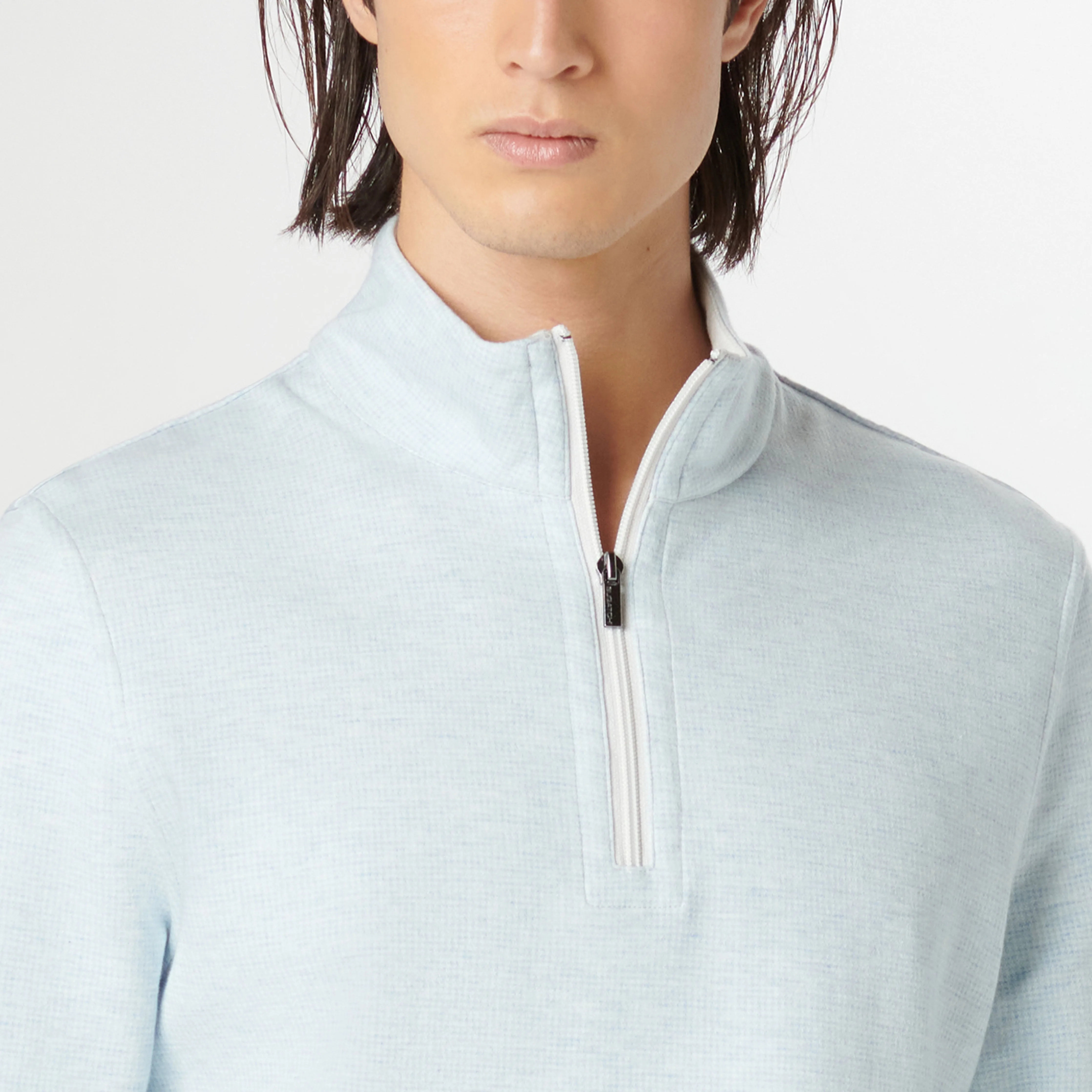 Hound's Tooth Quarter Zip Pullover