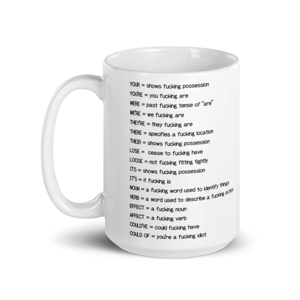 How to Use Fucking Grammar Mug