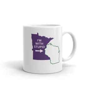 I'm With Stupid - Minnesota Vikings Fan Coffee Mug