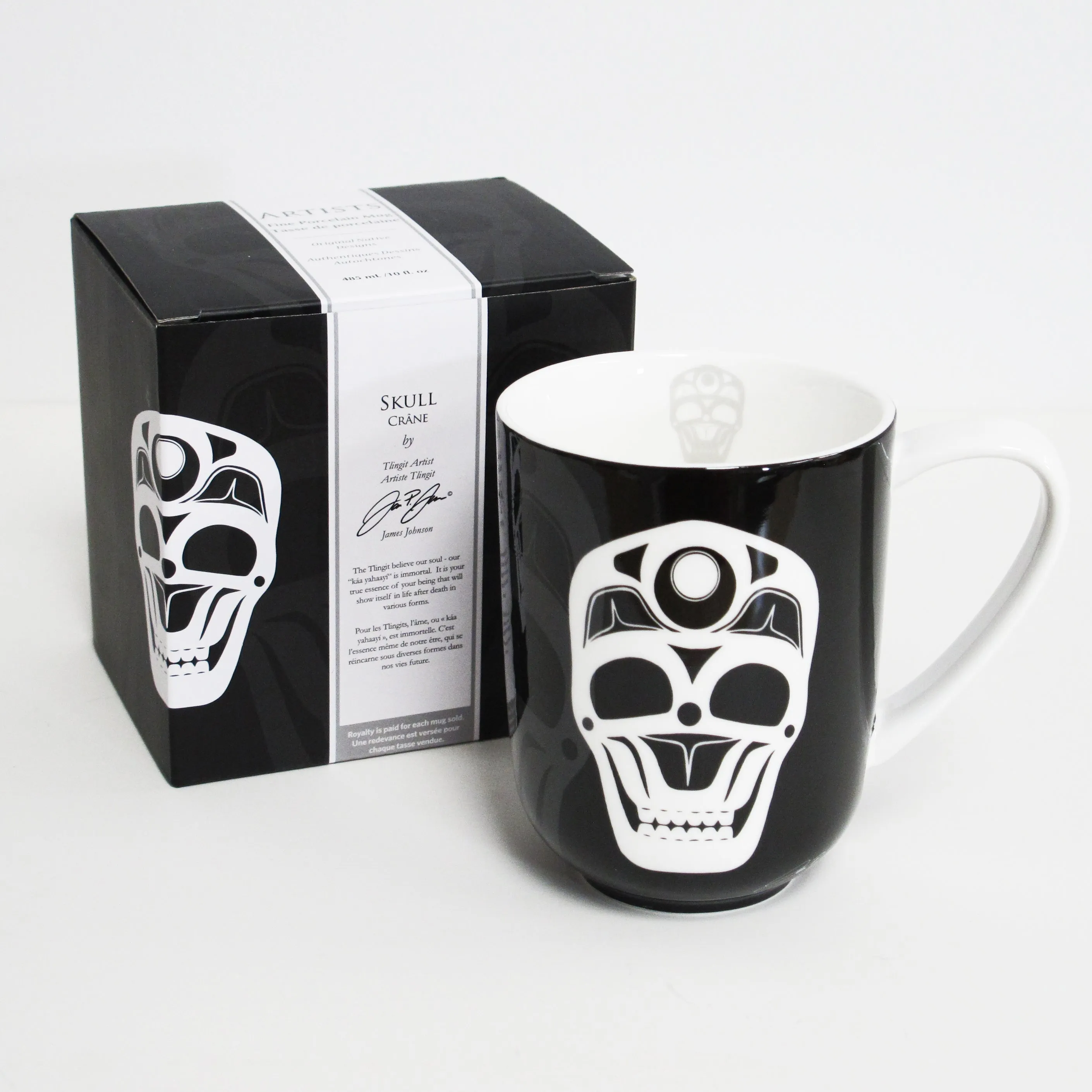 James Johnson Skull Porcelain Mug