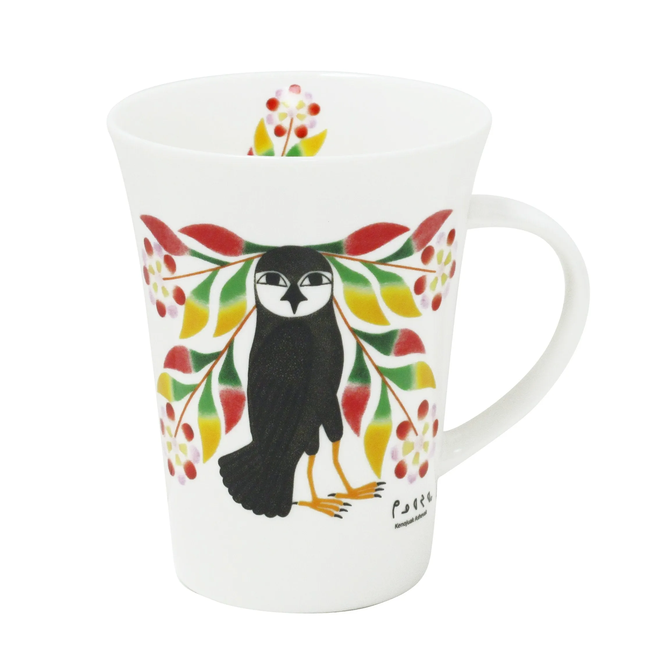 Kenojuak Ashevak Owl's Bouquet Porcelain Mug