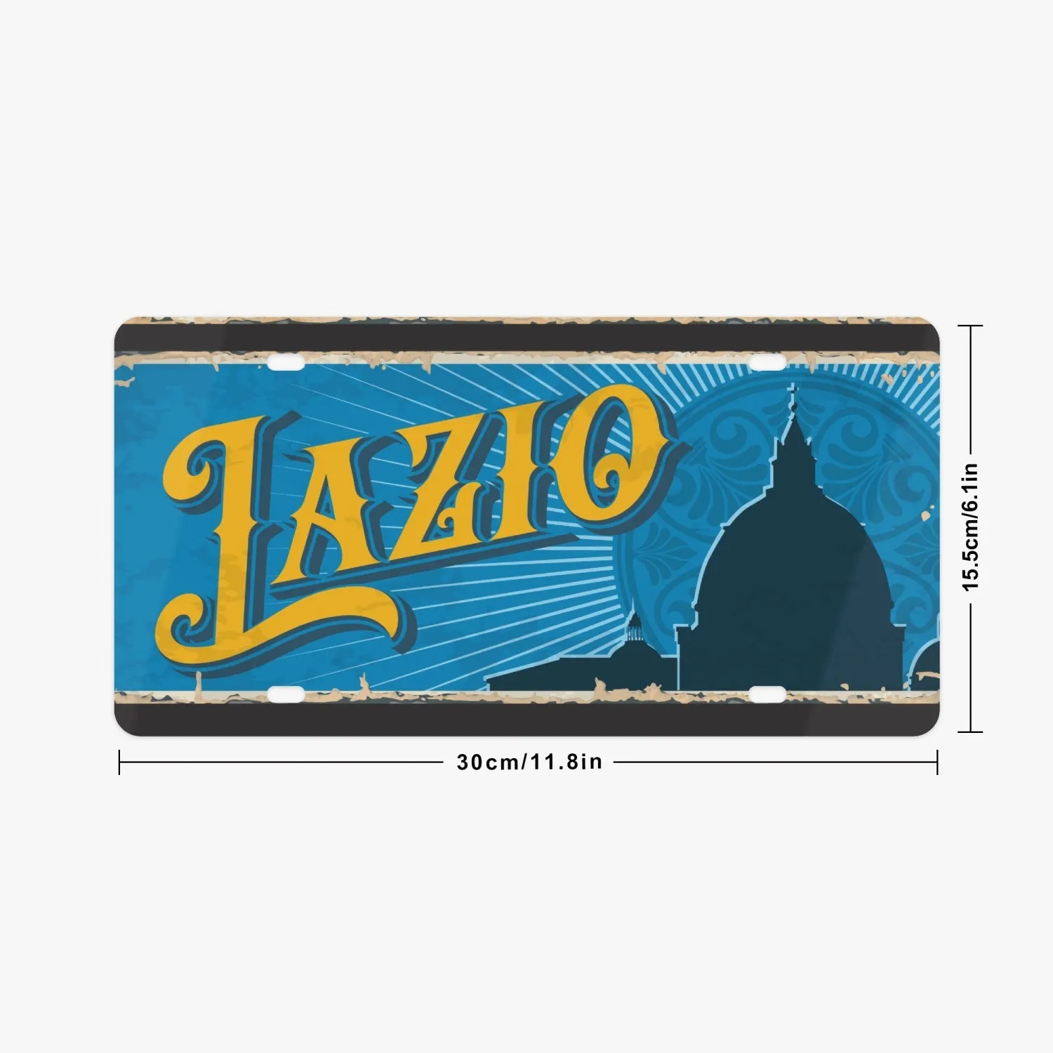 Lazio License Plate Italian Style