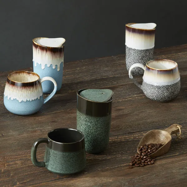 Leaf & Bean Stoneware Mug