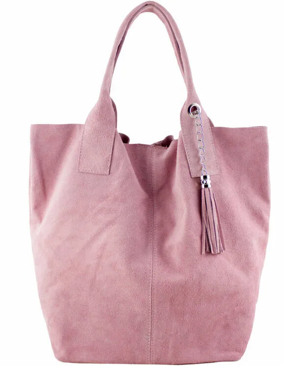 Leather bag woman pink skin arianna