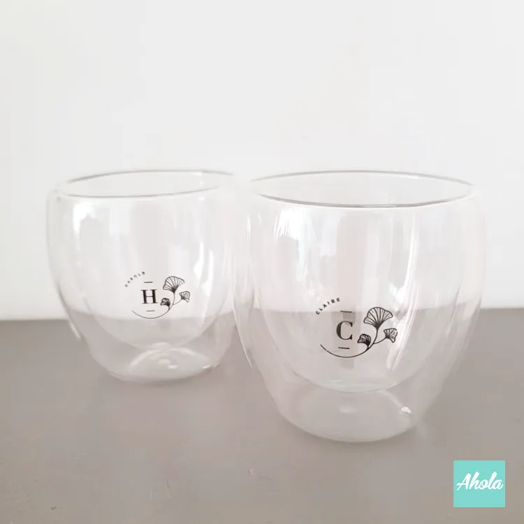 【Lify】Personalizable Double Wall Clear Glass Mug 雙層透明玻璃杯