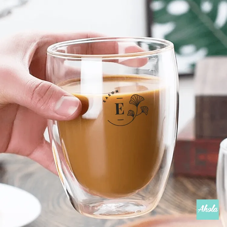 【Lify】Personalizable Double Wall Clear Glass Mug 雙層透明玻璃杯