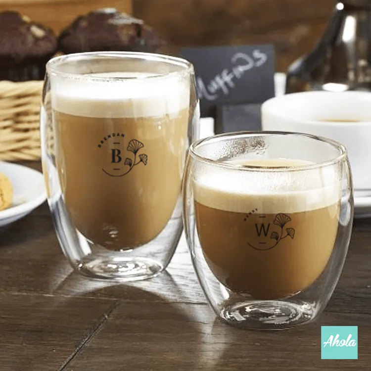 【Lify】Personalizable Double Wall Clear Glass Mug 雙層透明玻璃杯