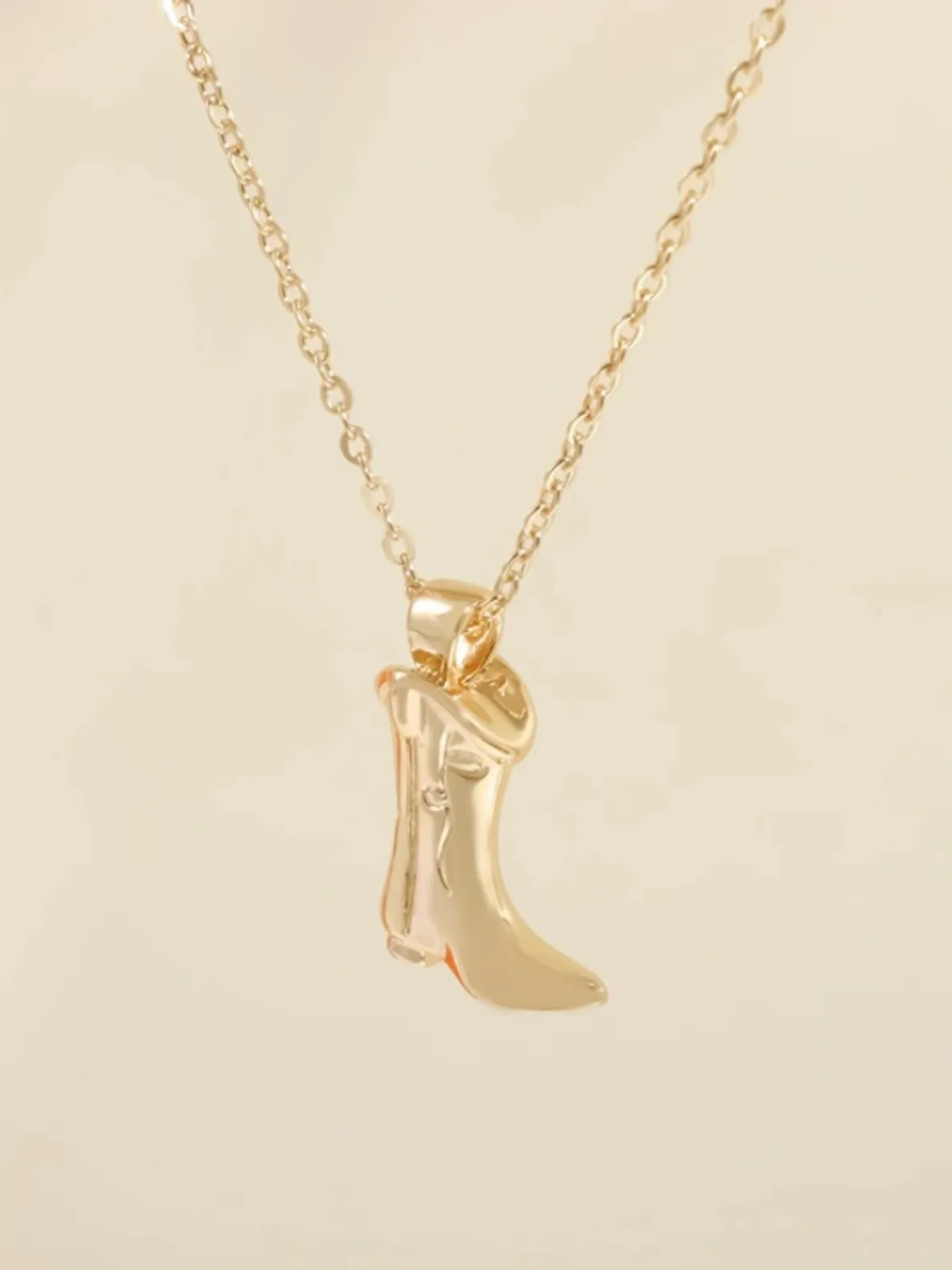 Little Trinket Cowgirl Boot Pendant Necklace