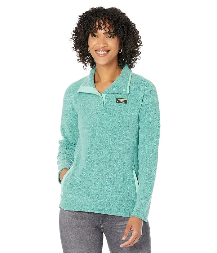 L.L.Bean Tumbled Sherpa 1/4 Snap Pullover