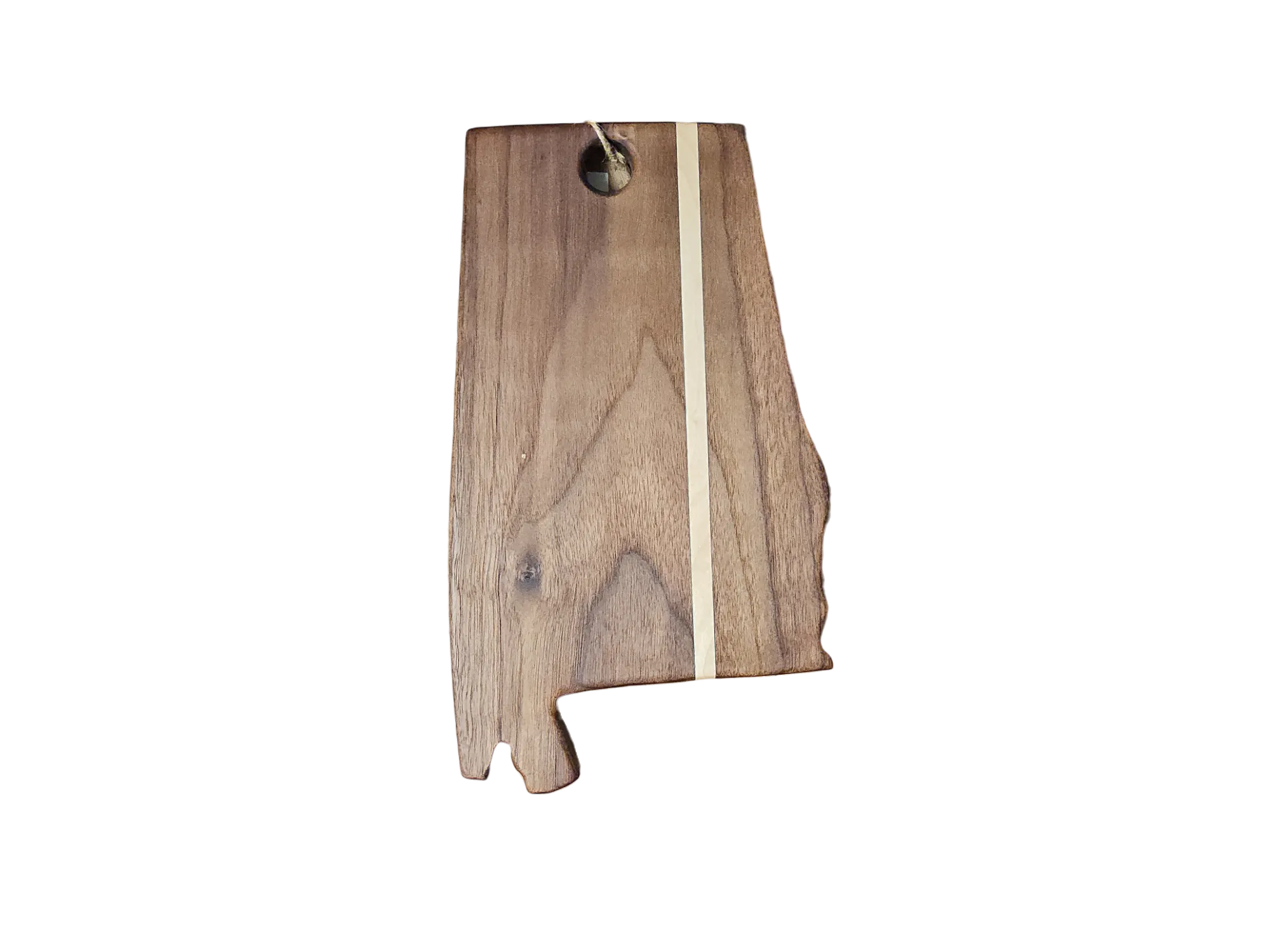 Lower Alabama Woodworks Alabama State Cutting Board with Hole