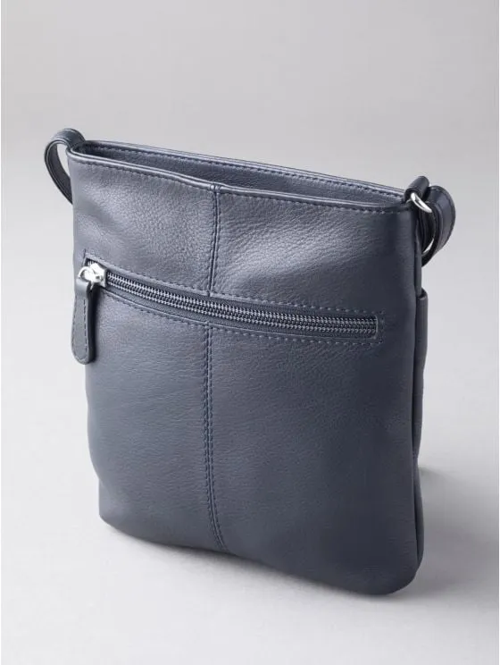 Lowther Leather Cross Body Bag in Navy