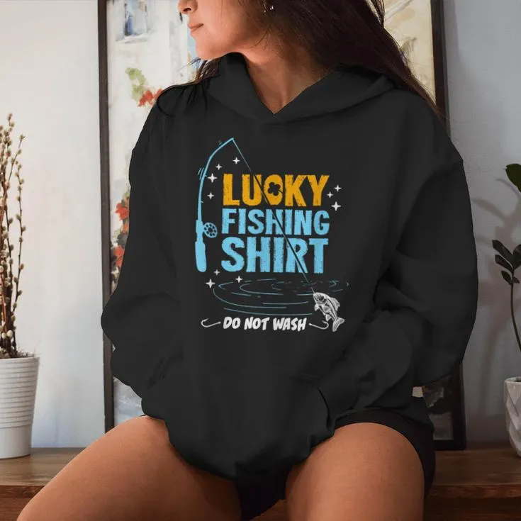 Lucky Fishing For Boys Dad Women Hoodie