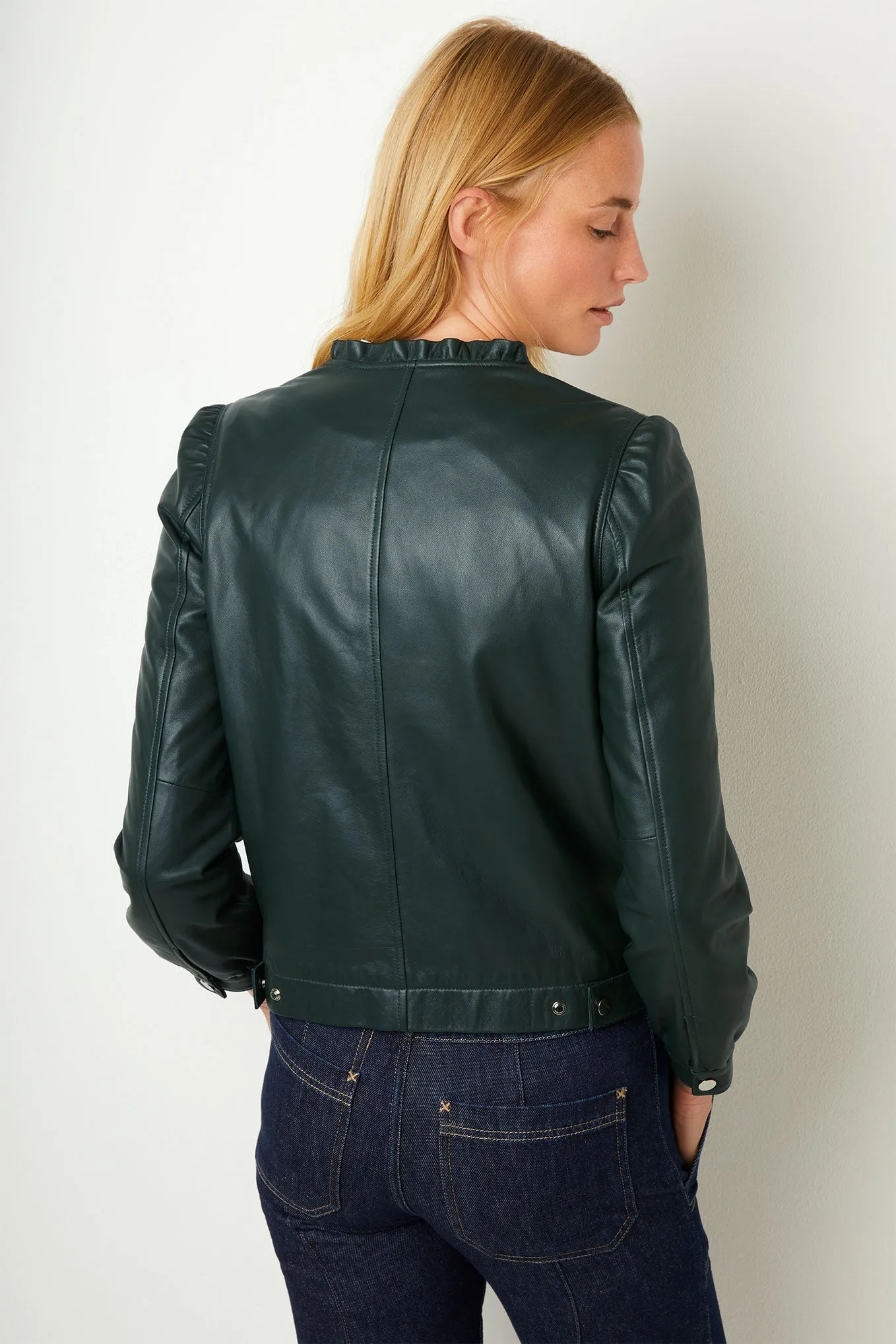 Lyra Leather Jacket - Green