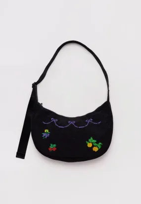 Medium Nylon Crescent Bag - Cross Stitch