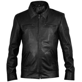 Men's Lynch Black Leather Jacket