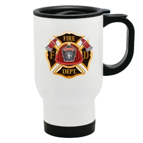 Metal Coffee and Tea Travel Mug Firefighter