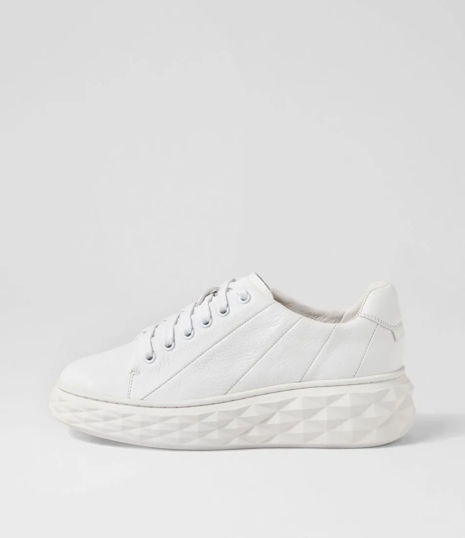 MIDAS Irice White Leather Sneakers