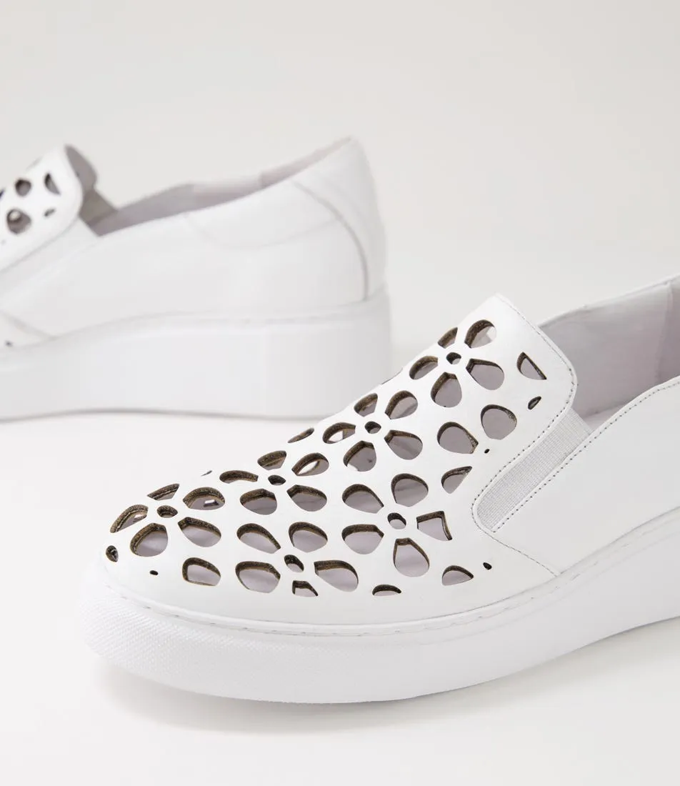 MIDAS Yarra White Leather Sneakers