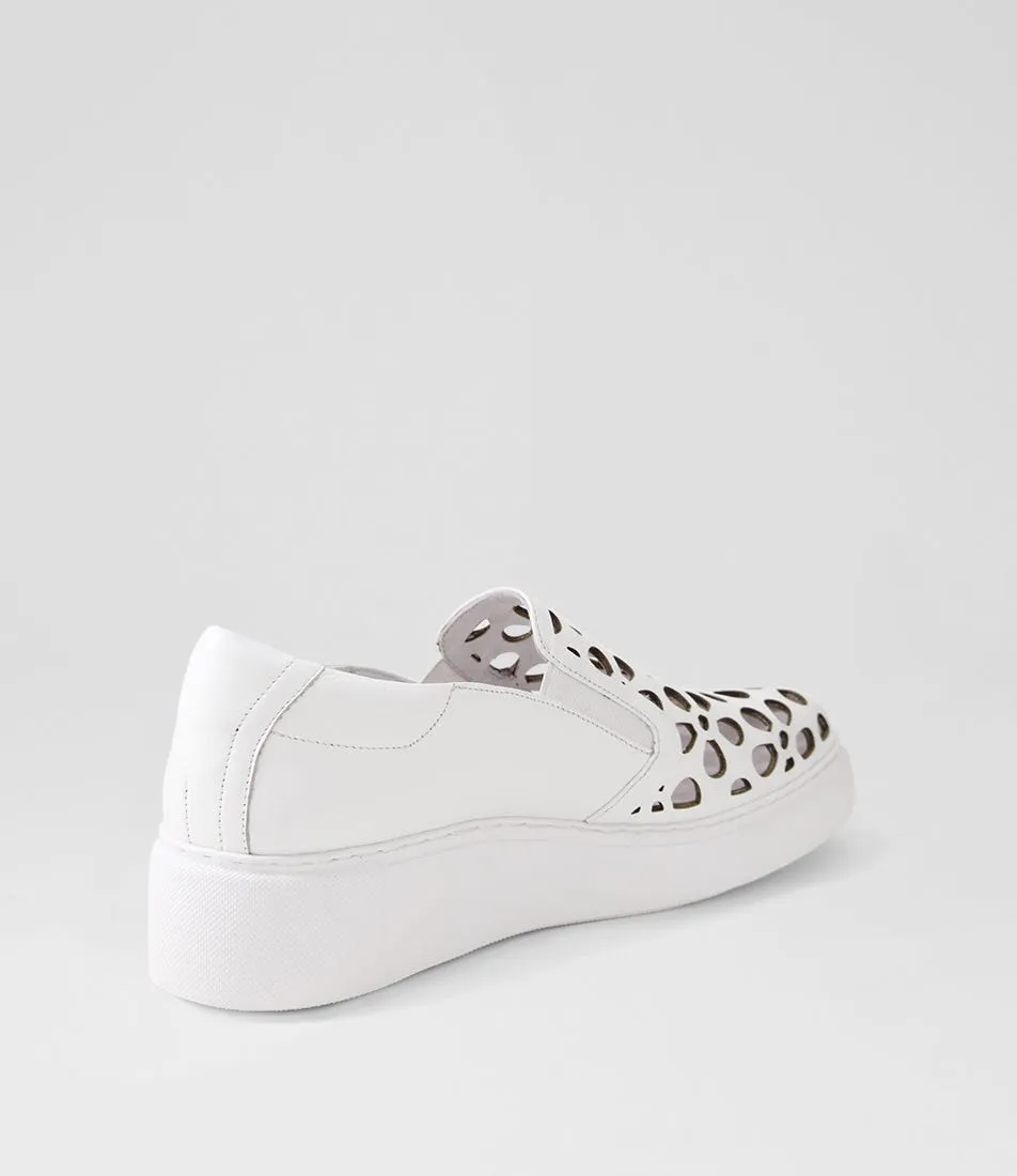 MIDAS Yarra White Leather Sneakers