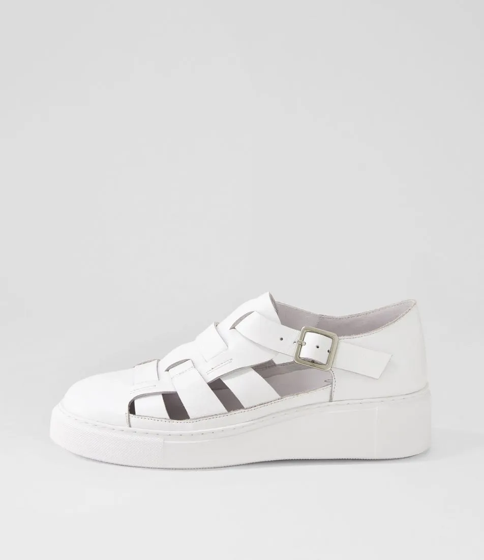 MIDAS Yattel White Leather Sneakers