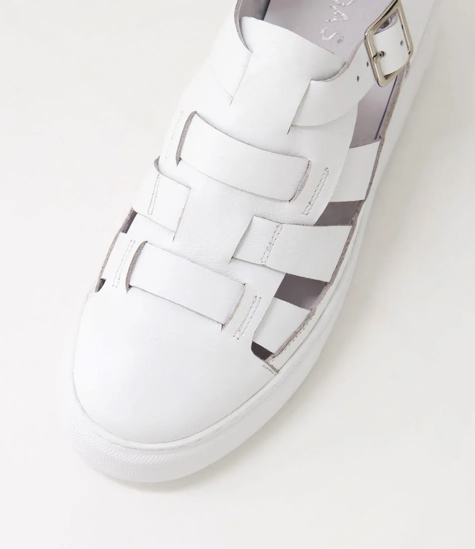 MIDAS Yattel White Leather Sneakers