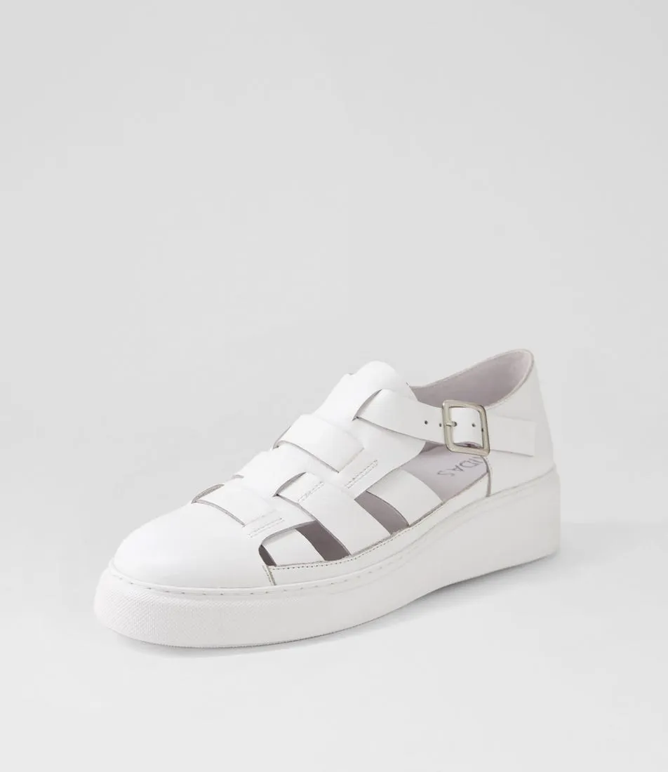 MIDAS Yattel White Leather Sneakers