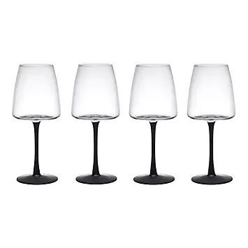 Mikasa Palermo 4 Piece Crystal Glass White Wine Glass Set | Kaleidoscope