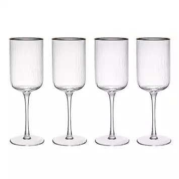 Mikasa Sorrento 4 Piece Crystal Glass Red Wine Glass Set | Kaleidoscope