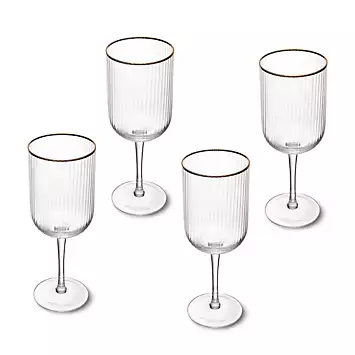 Mikasa Sorrento 4 Piece Crystal Glass Red Wine Glass Set | Kaleidoscope