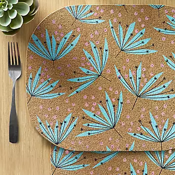 MissPrint Set of 2 Wildflower Cork Placemats | Kaleidoscope