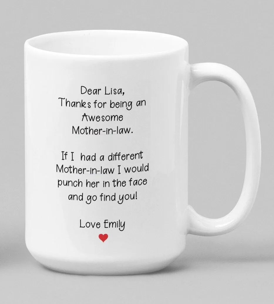 Mothers Day Mug, Mother In Law Mug, Mothers Day Gift, Personalized Mug, Custom Mothers Gift