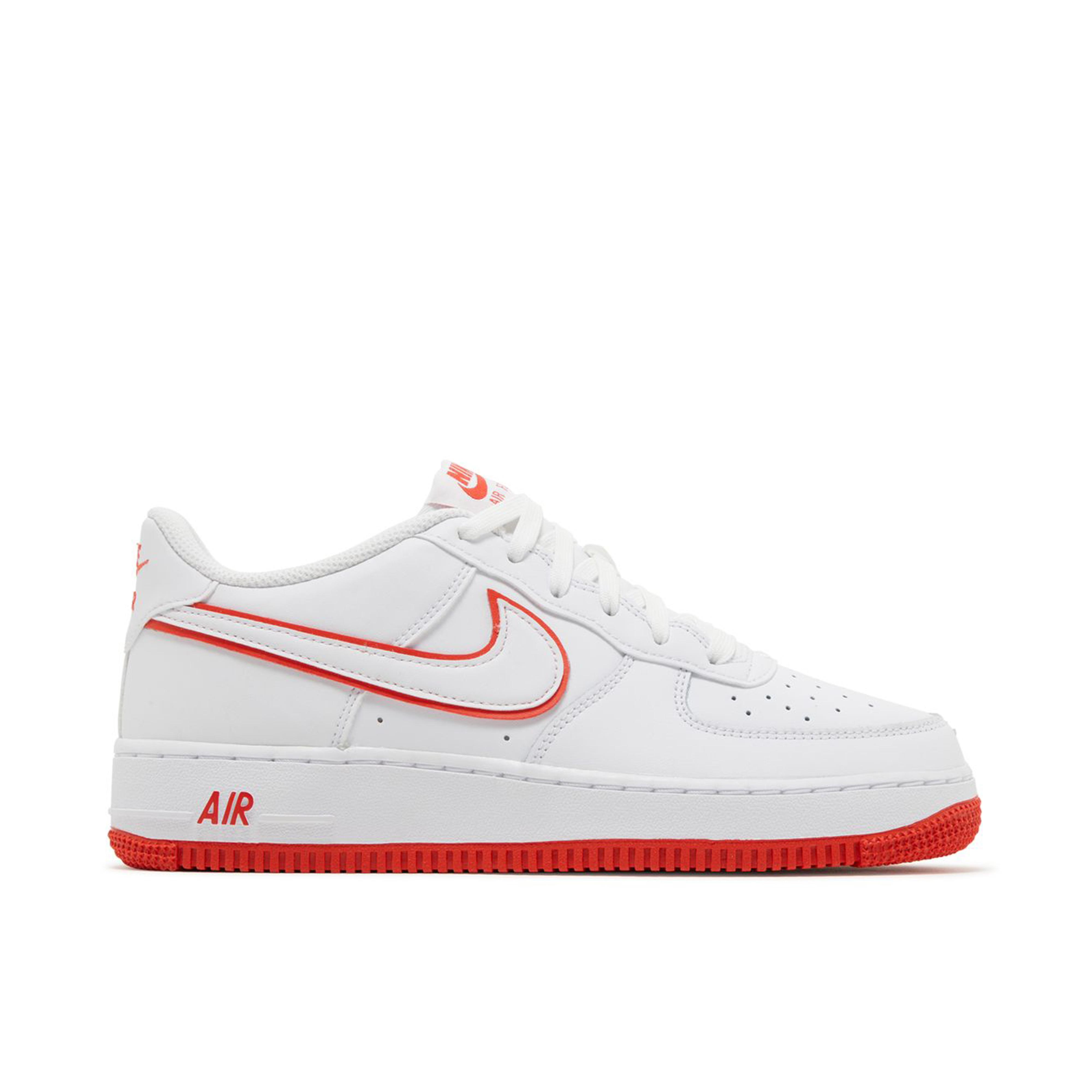 Nike Air Force 1 Low Outline White Picante Red GS | DV7762-101 | Laced