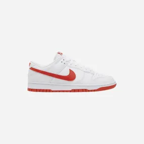 NIKE  DUNK LOW WHITE PICANTE RED