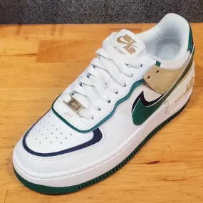 Nike Wmns Air Force 1 Shadow White/Malachite-Sesame-Navy...