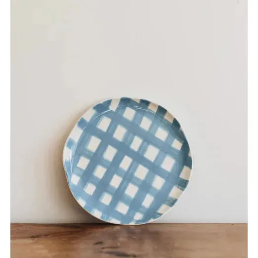 Noss & Co Dinner Plate 4-Pack | Blue Gingham