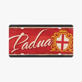 Padua License Plate Italian Style