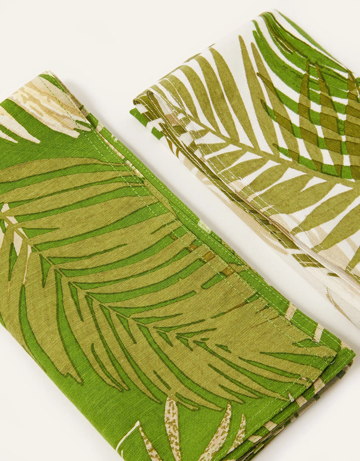 Palm Print Reusable Napkins Set of Two