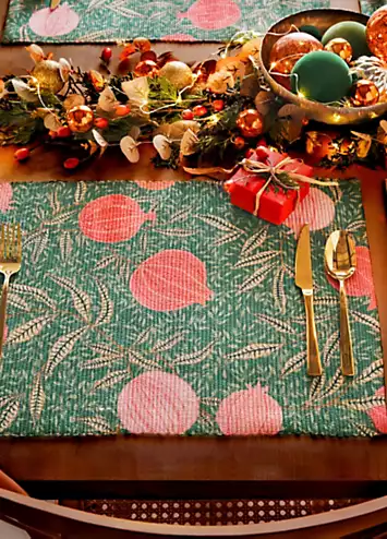 Paoletti Set of 4 Pomegranate Table Placemats | Kaleidoscope