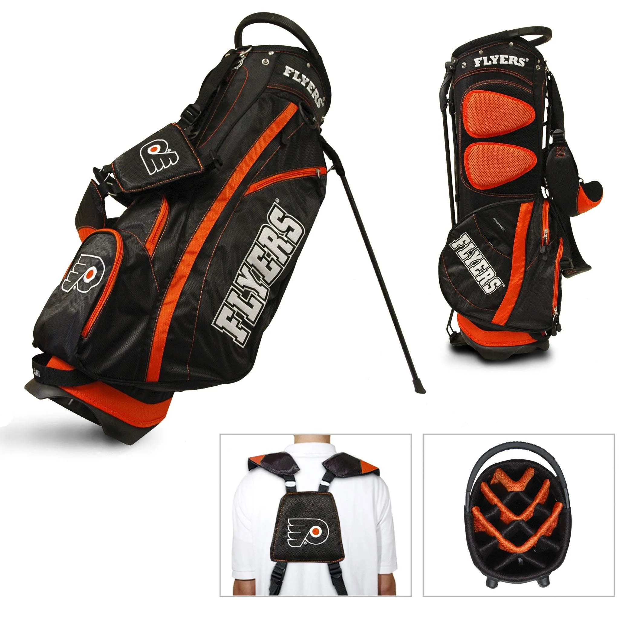 Philadelphia Flyers Team Golf Fairway Lightweight 14-Way Top Golf Club Stand Bag