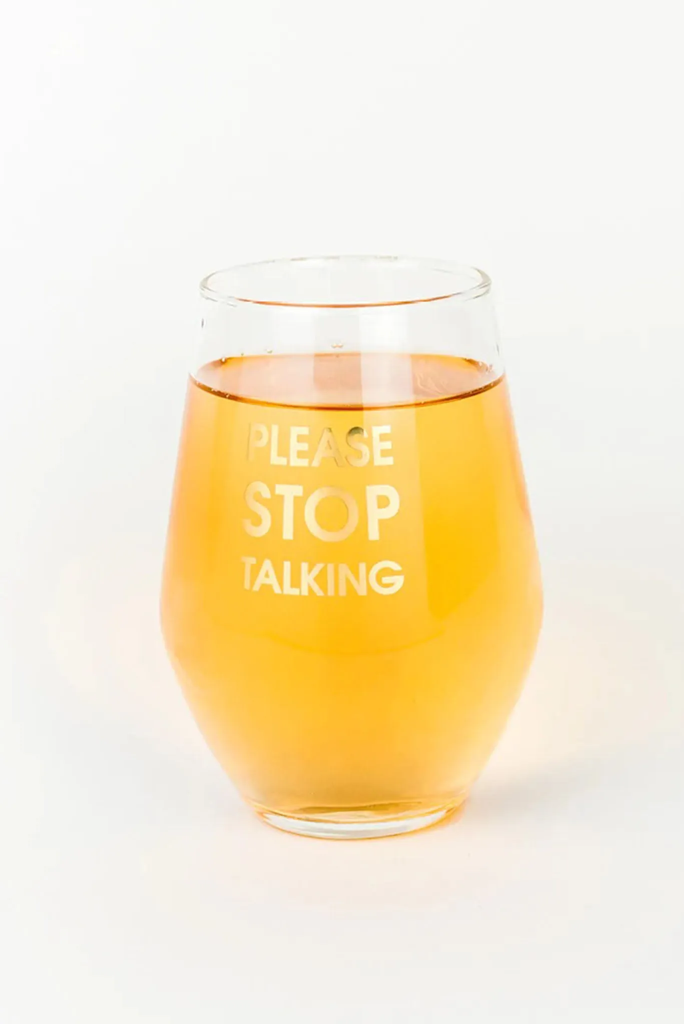 Please Stop Talking Wine Glass