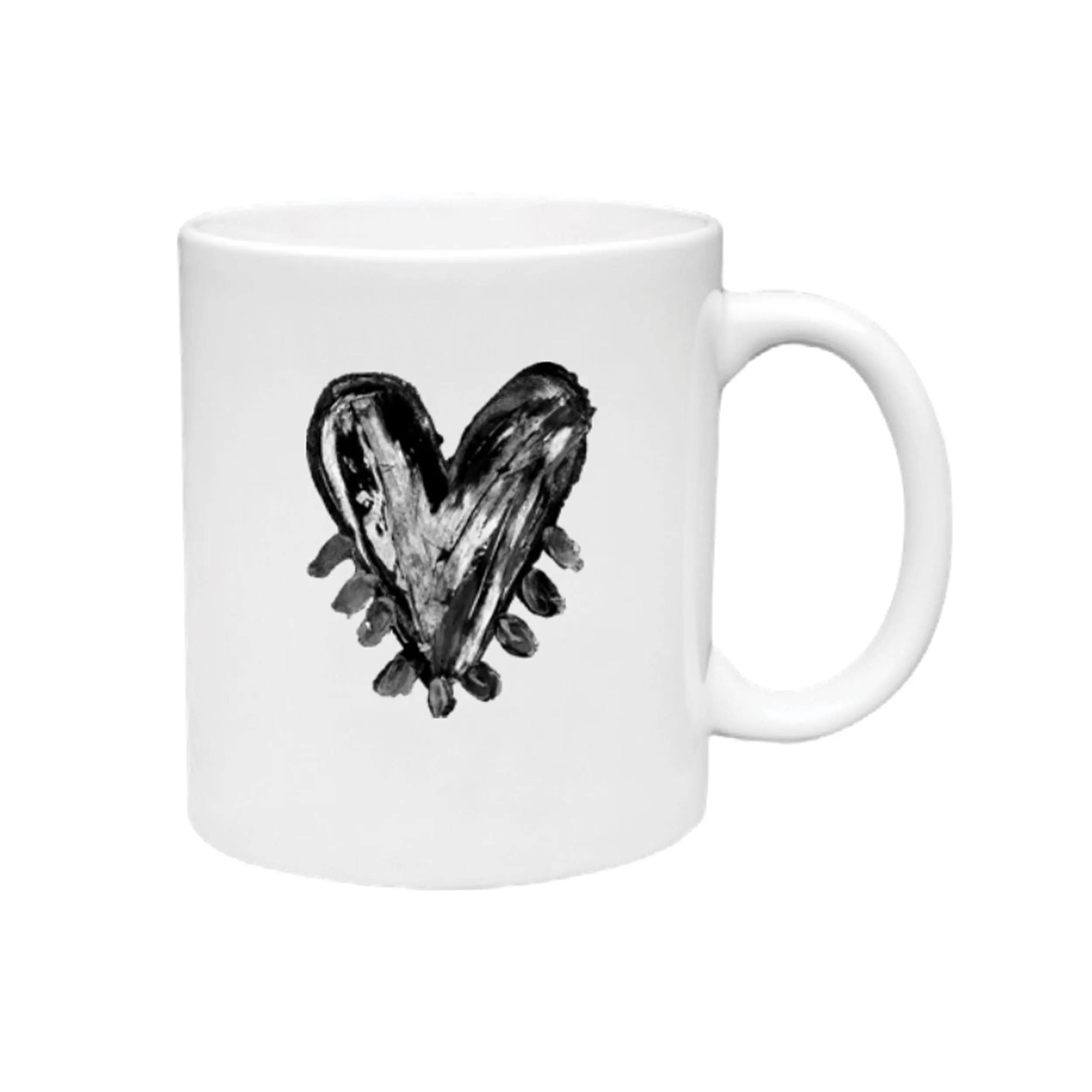 Pop Heart Black Mug