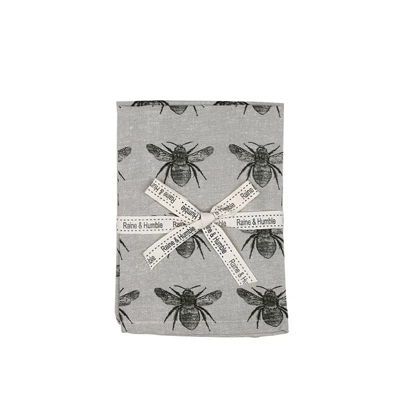 Raine & Humble Set of 4 Napkins - Honey Bee, Olive Green