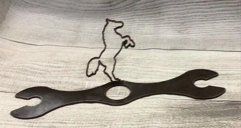 Rearing Horse Wine Bottle/Glass Holder