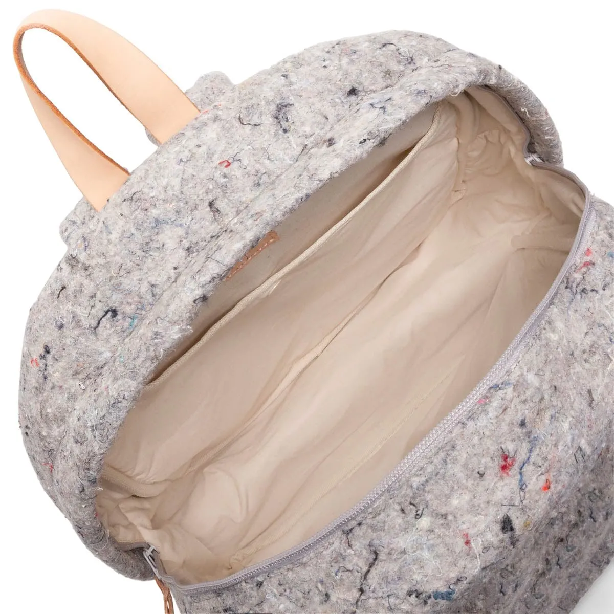 RECYCLED FELT BACKPACK MIX GRAY/NATURAL | Bodega