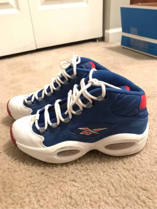 Reebok question blue and red