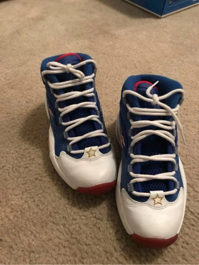 Reebok question blue and red