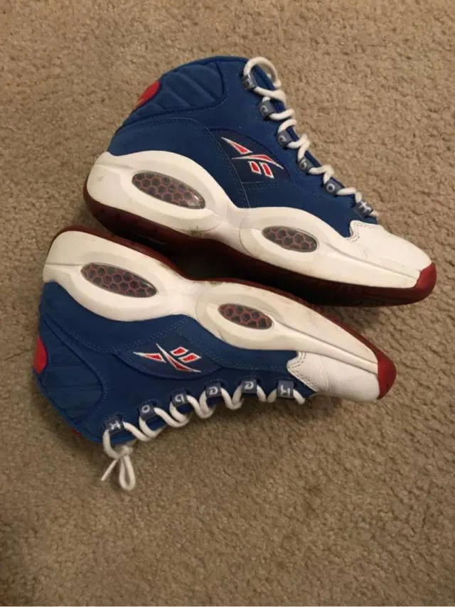 Reebok question blue and red