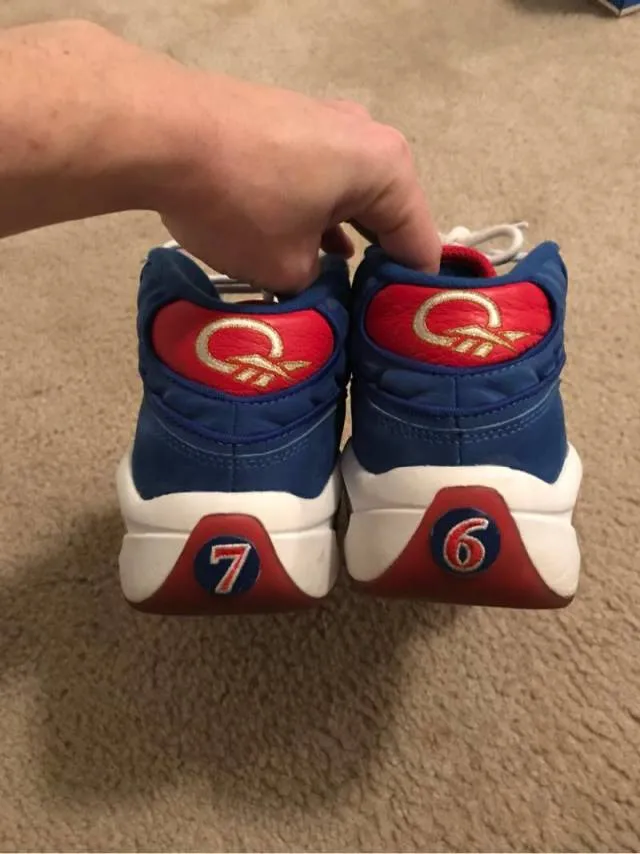 Reebok question blue and red